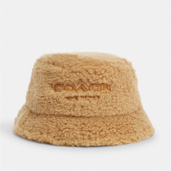 NWT Coach Outlet Sherpa Bucket Hat - Picture 1 of 9